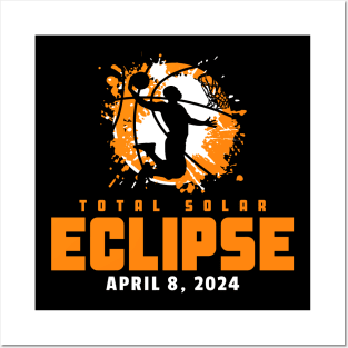 Total Solar Eclipse 2024 Basketball Posters and Art